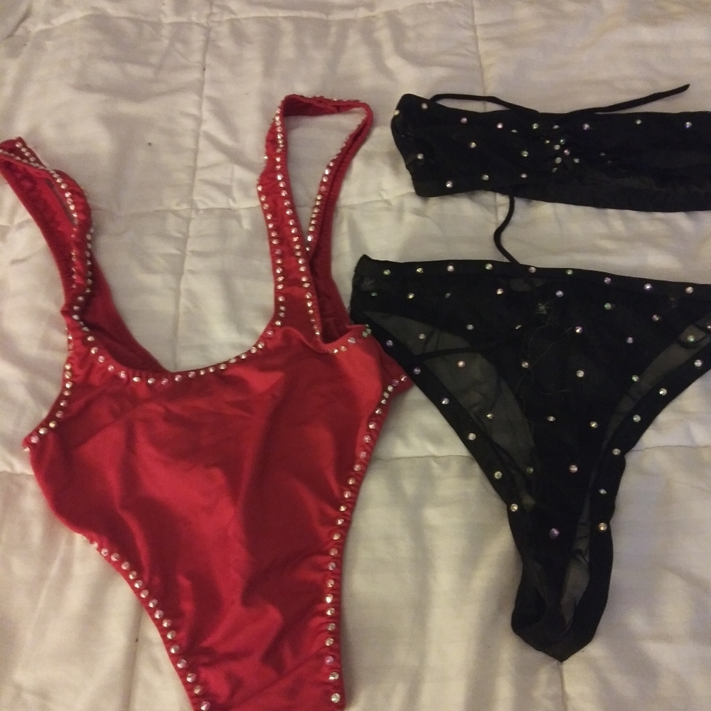 2 exotic dancewear outfits